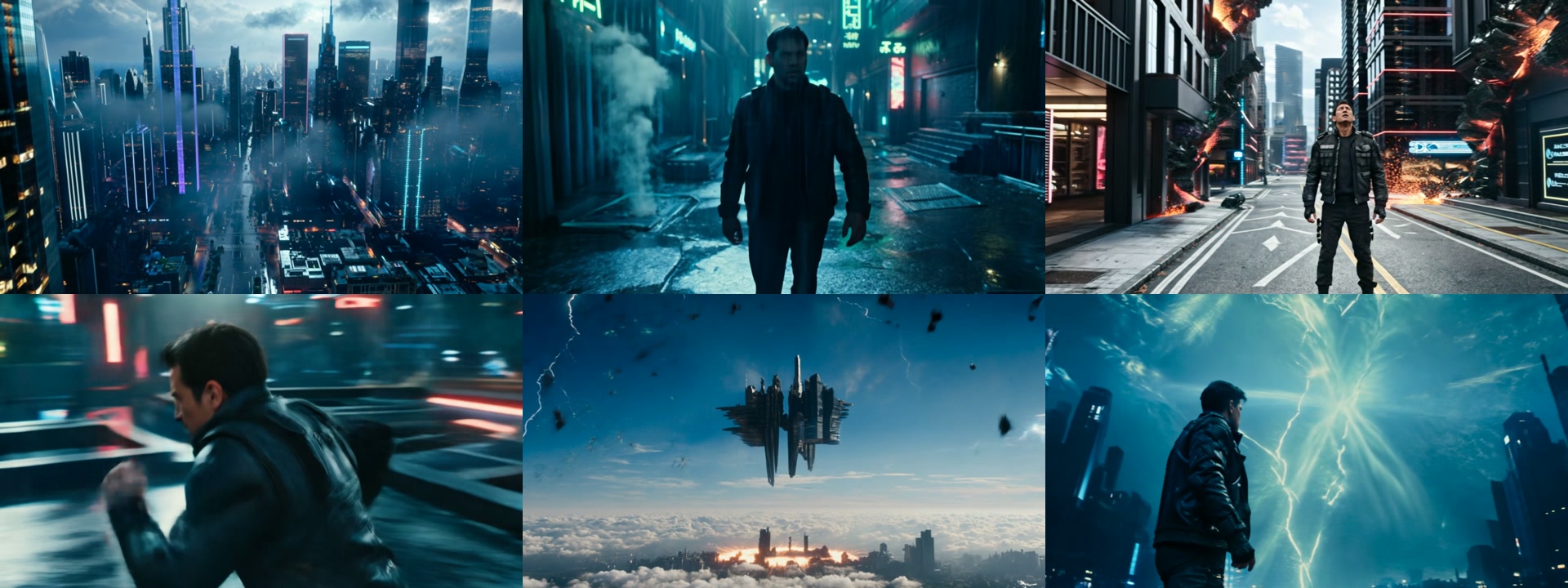 Cinematic scenes produced by the OpenMontage video pipeline